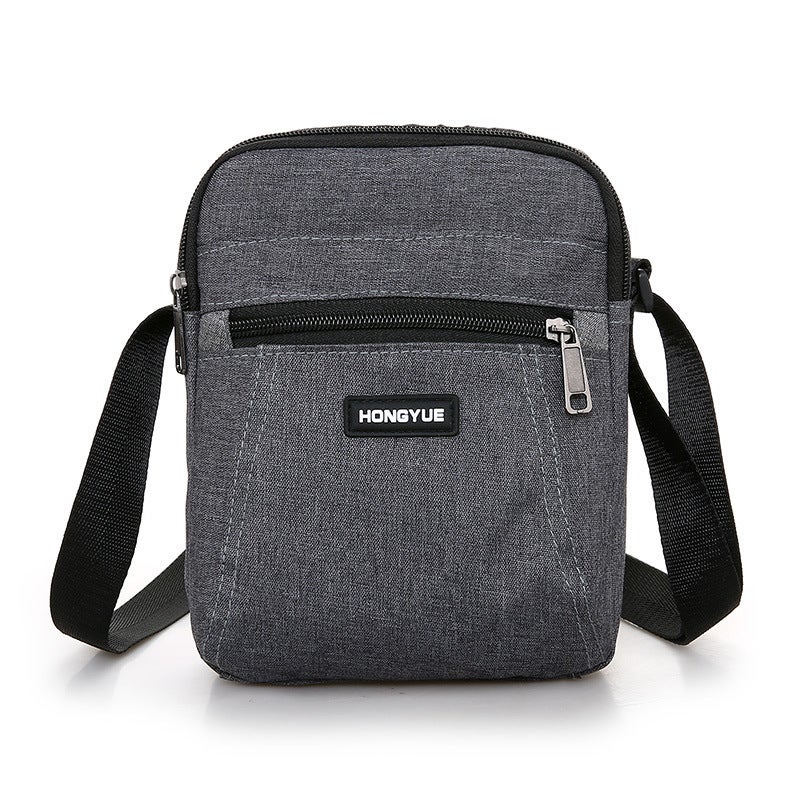 New Mens Casual Shoulder Bag Lightweight Nylon Crossbody Outdoor Satchel Dark gray - Image 1