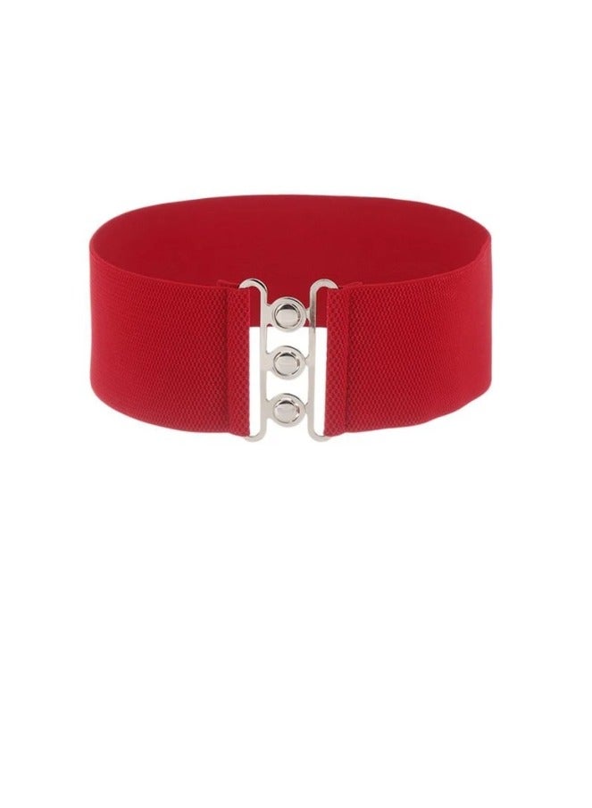 حزام عريض للنساء حزام خصر للتخسيس بإبزيم معدني حزام خصر نسائي فاخر حزام خصر مرن عالي لتزيين الخصر - Image 1