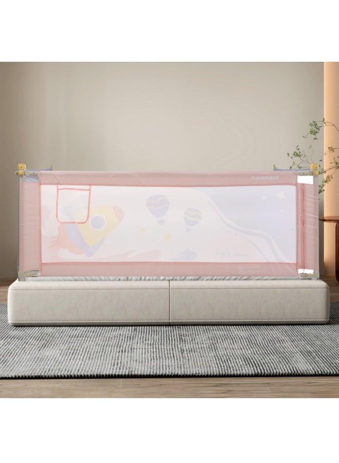 FUN MOMENT Folding Baby Bed Rail ,Safety Bed Guardrail Adjustable Height 1.8m - Image 1