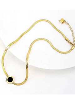 MANIKAN Luxury necklace decorated with a round-shaped pendant equipped with black stainless steel simple modern pendant accessories for women gifts from manikan  - Image 5