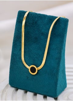 MANIKAN Luxury necklace decorated with a round-shaped pendant equipped with black stainless steel simple modern pendant accessories for women gifts from manikan  - Image 2