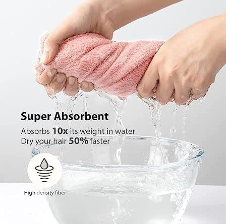 ALESSO Heavy Quality Hair Towel Wrap Absorbent Towel Hair-Drying Quick Dry Shower Caps Bathrobe Magic Hair Warp Towel,Multicolor - Image 3