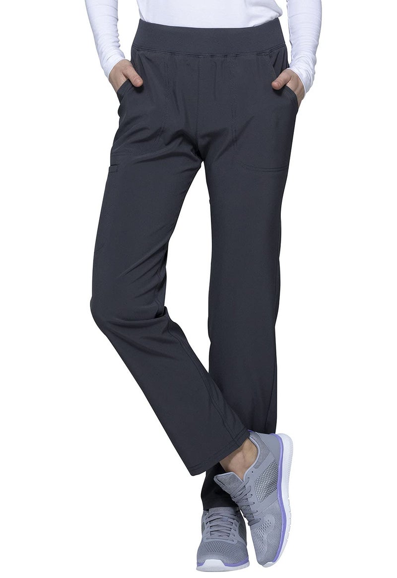 HeartSoul Love Always HS075 Women's Mid Rise Tapered Leg Pant (Pewter, Large) - Image 1