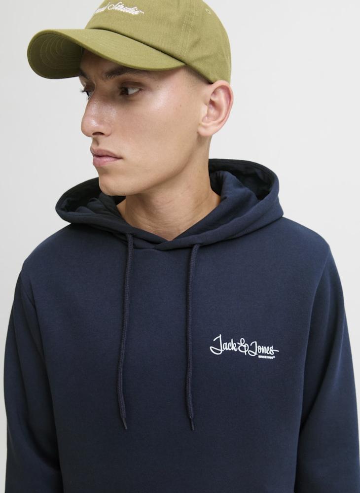 JACK & JONES Text Print Pullover Hoodie - Image 3