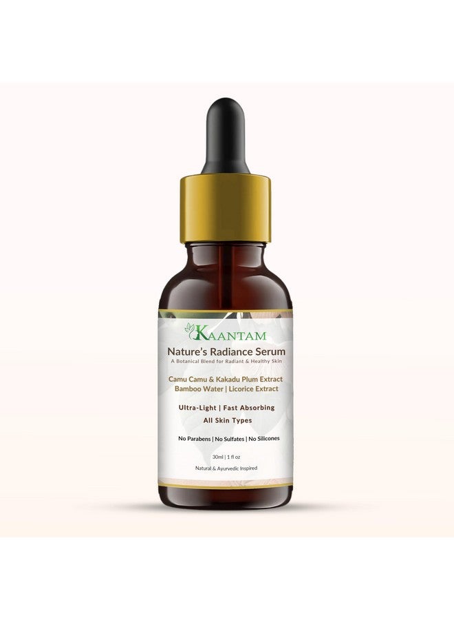 Kaantam Natural Vitamin C Face Serum for Glowing Skin | Enriched with Camu Camu, Kakadu Plum & Bamboo Water | Hydrating & Brightening Serum | 30ml - Image 1