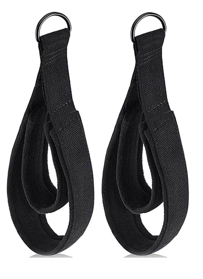 SYOSI 2PCS Pilates Double Loop Straps for Reformer, D-Ring Straps Handle, Feet Fitness Equipment Straps, Yoga Double Loop Straps Handle Straps, Pilates Reformer Accessories for Home and Gym  - Image 1