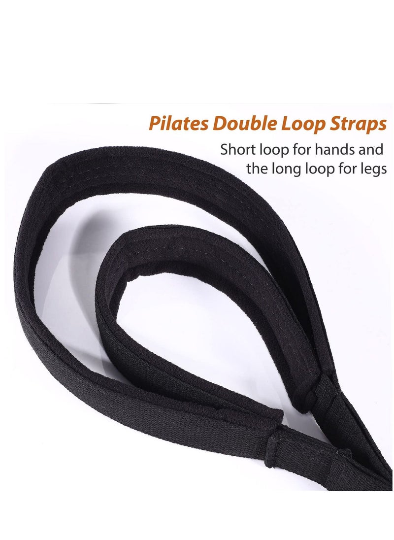 SYOSI 2PCS Pilates Double Loop Straps for Reformer, D-Ring Straps Handle, Feet Fitness Equipment Straps, Yoga Double Loop Straps Handle Straps, Pilates Reformer Accessories for Home and Gym  - Image 2