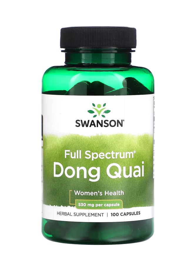 سوانسون حشيشة الملاك الصينية ذات الطيف الكامل ، 530 ملجم ، 100 كبسولة