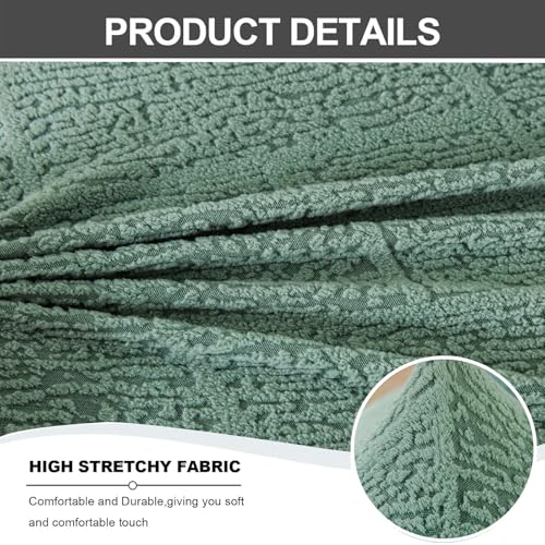Eco-Ancheng EcoAncheng Shell Chair Covers Mid Century Modern Dining Chair Covers Jacquard Lounge Armless Chair Cover Washable Chair Protector Stretch Slipcovers for KitchenDining Room and Living RoomSet of 4 - Image 3