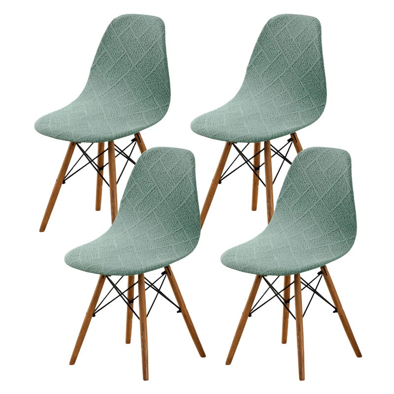 Eco-Ancheng EcoAncheng Shell Chair Covers Mid Century Modern Dining Chair Covers Jacquard Lounge Armless Chair Cover Washable Chair Protector Stretch Slipcovers for KitchenDining Room and Living RoomSet of 4 - Image 2