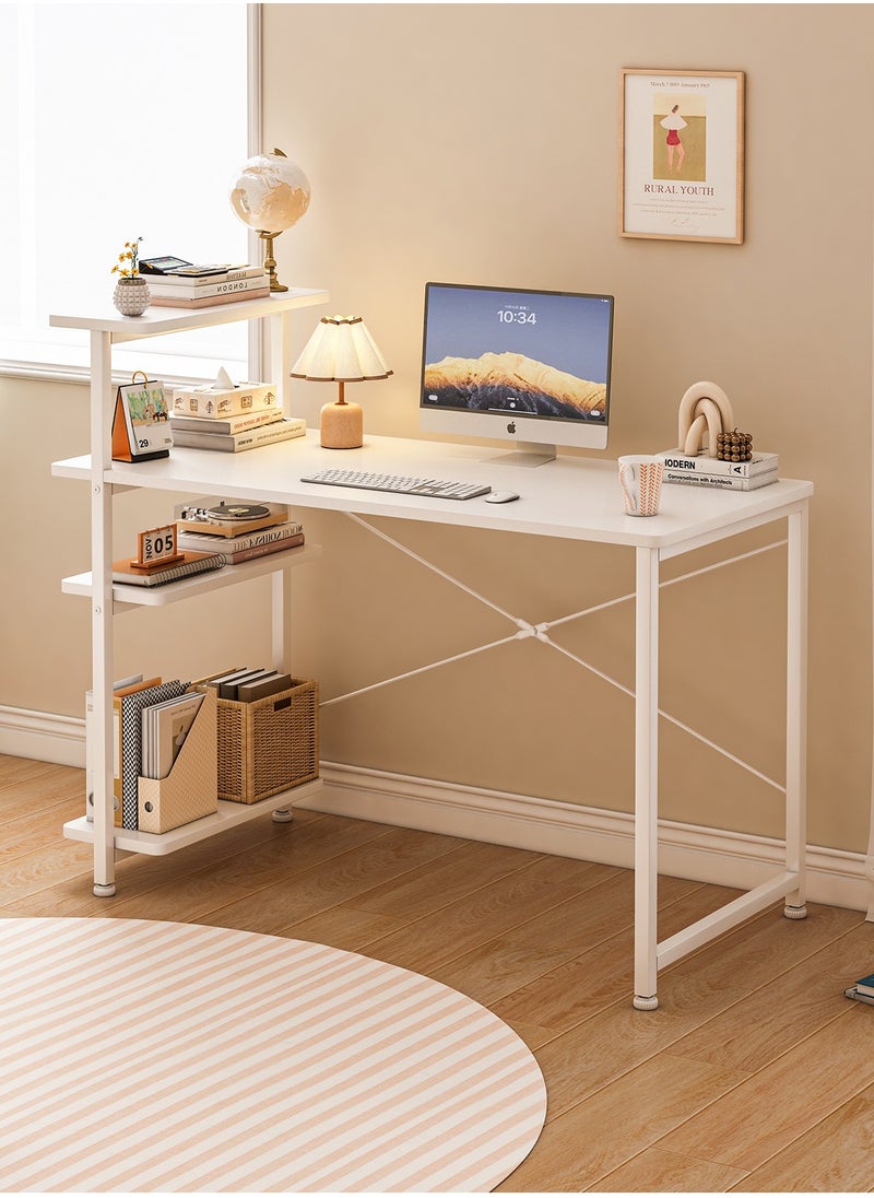 Stubborn - Study desk with storage space Computer desk is suitable for living room, bedroom, office and small apartment dormitory, etc. 100×45×73cm - Image 1