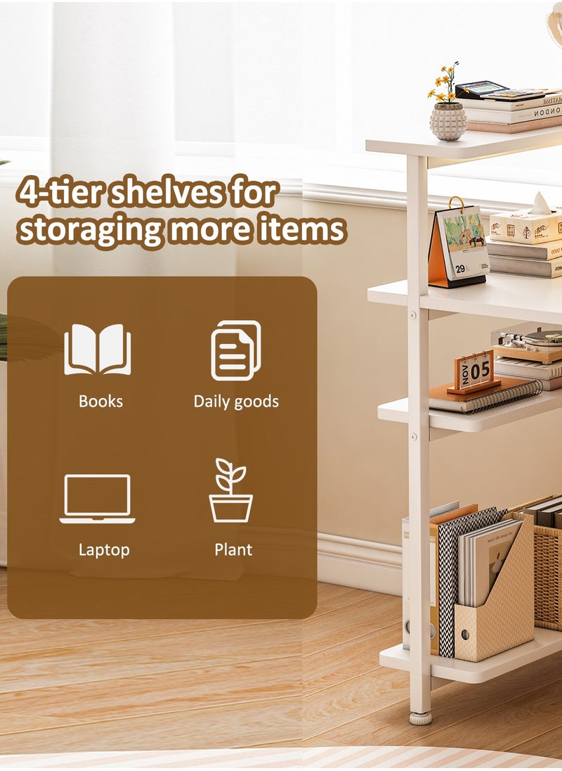 Stubborn - Study desk with storage space Computer desk is suitable for living room, bedroom, office and small apartment dormitory, etc. 100×45×73cm - Image 1