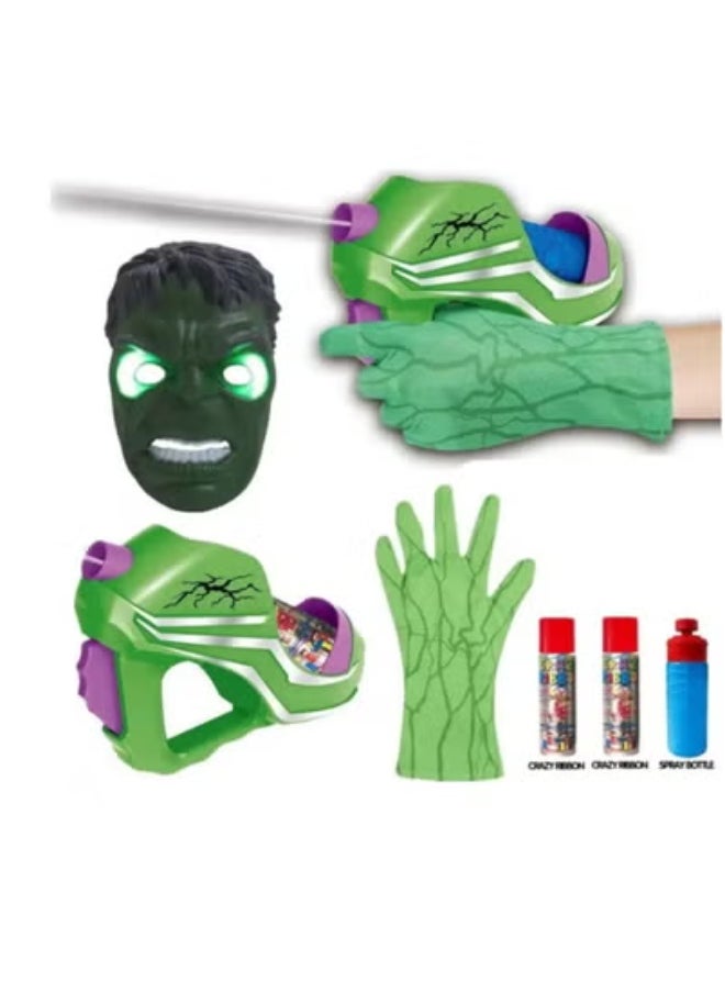 MUMS PLANET Superhero Hulk Toy Set for Kids: Light-Up Mask, Strong Gloves, and Fun Sprayer for an Exciting Play Experience.  - Image 1
