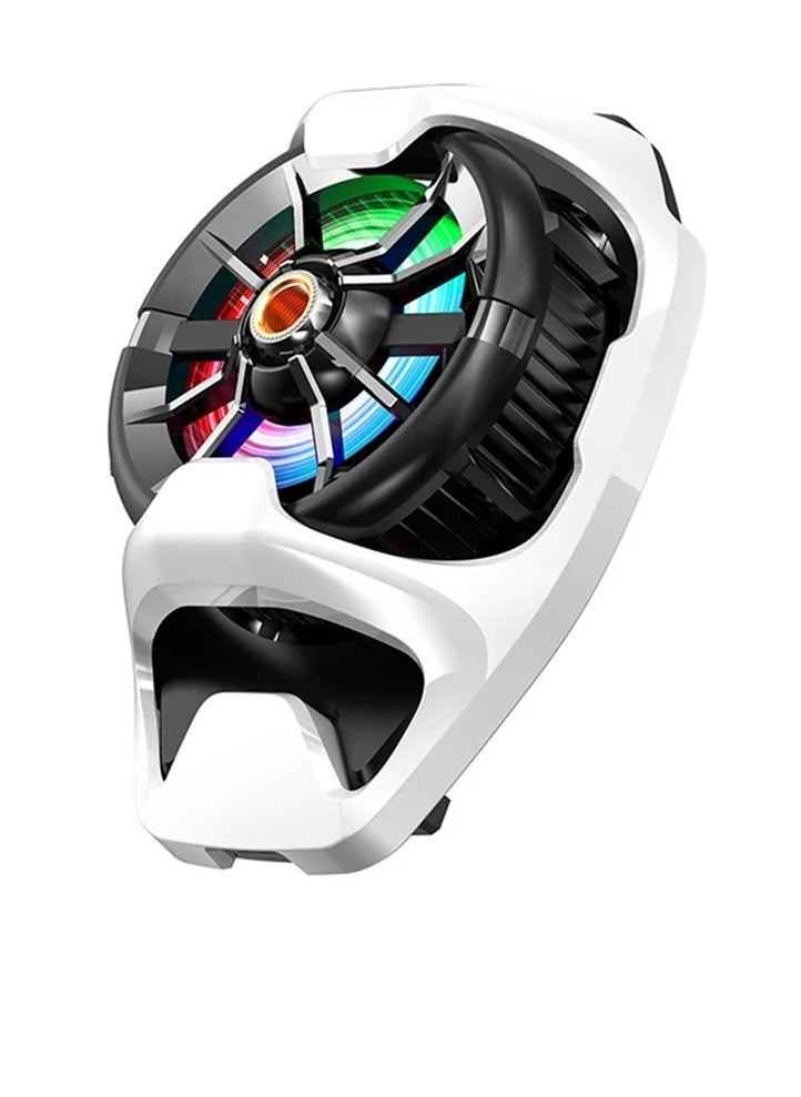 Memo - DL22 Mobile Phone Cooling Fan, Cell Phone Cooler | Back Clip Phone Cooling Radiator,Portable Cell Phone Cooling Fan with RGB Lighting,Semiconductor Mobile Phone Cooling Fan for Gaming - Image 1