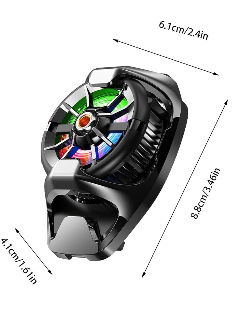 Memo DL22 Mobile Phone Cooling Fan, Cell Phone Cooler | Back Clip Phone Cooling Radiator,Portable Cell Phone Cooling Fan with RGB Lighting,Semiconductor Mobile Phone Cooling Fan for Gaming - Image 3