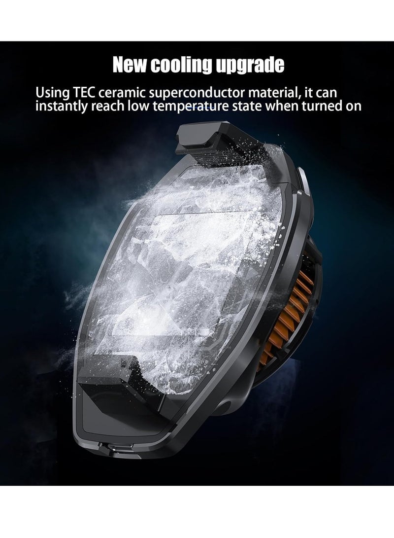 Memo DL22 Mobile Phone Cooling Fan, Cell Phone Cooler | Back Clip Phone Cooling Radiator,Portable Cell Phone Cooling Fan with RGB Lighting,Semiconductor Mobile Phone Cooling Fan for Gaming - Image 4