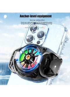 DL22 Mobile Phone Cooling Fan, Cell Phone Cooler | Back Clip Phone Cooling Radiator,Portable Cell Phone Cooling Fan with RGB Lighting,Semiconductor Mobile Phone Cooling Fan for Gaming - pzsku/Z1170F5AEF622FC4594C2Z/45/_/1738326321/e418314b-837b-482b-a8d6-9b48ac04d1e5