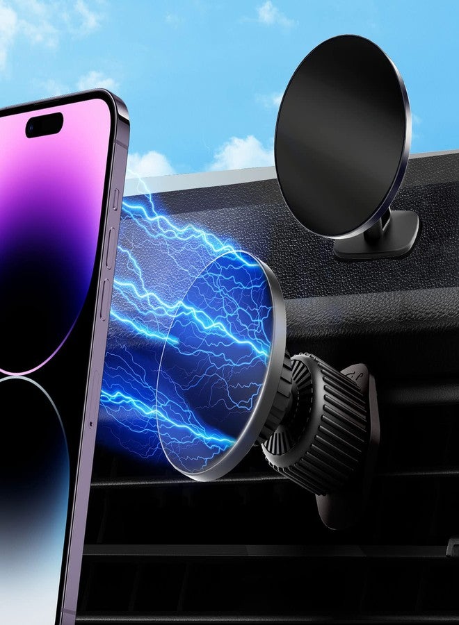UBeesize Magnetic Car Phone Holder, Compatible with iPhone 14/13 Pro/Max/Mini, 360 Swivel, Easy Access, Wide Compatibility - Image 1