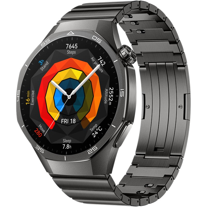 22mm Lightweight Titanium Strap Compatible with Huawei Watch GT5/4/3/GT Runner 46mm, Adjustable Metal Band for Huawei Watch 4/3 and Galaxy Watch 3 45mm - Image 1