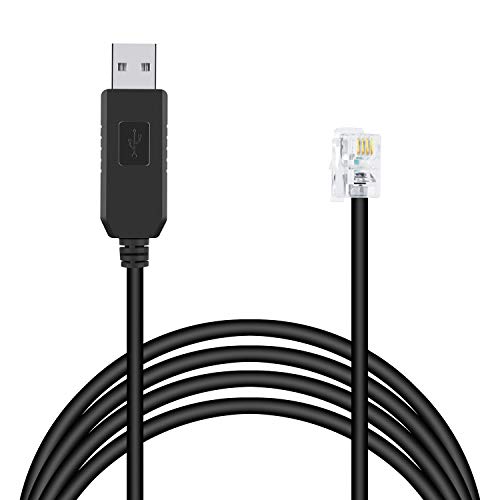 Suamdoen USB RS232 to RJ9 Serial Cable for PC Connect for Celestron Nexstar EQ6 Hand Control Cable Handcontroller Serial Adapter Cable - Image 1
