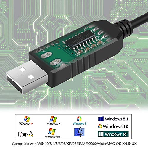 Suamdoen USB RS232 to RJ9 Serial Cable for PC Connect for Celestron Nexstar EQ6 Hand Control Cable Handcontroller Serial Adapter Cable - Image 4