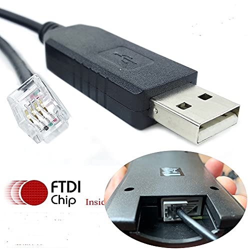 Suamdoen USB RS232 to RJ9 Serial Cable for PC Connect for Celestron Nexstar EQ6 Hand Control Cable Handcontroller Serial Adapter Cable - Image 2