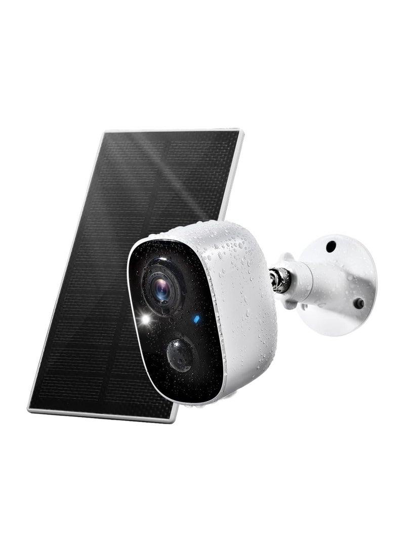 SYOSI Solar Security Cameras, Outdoor Camera Wireless, 2K 1080P Home Camera with Color Night Vision, PIR Human Detection, 2-Way Talk, IP66 Waterproof, 2.4G Wi-Fi Cameras for Outside/Indoor - Image 1