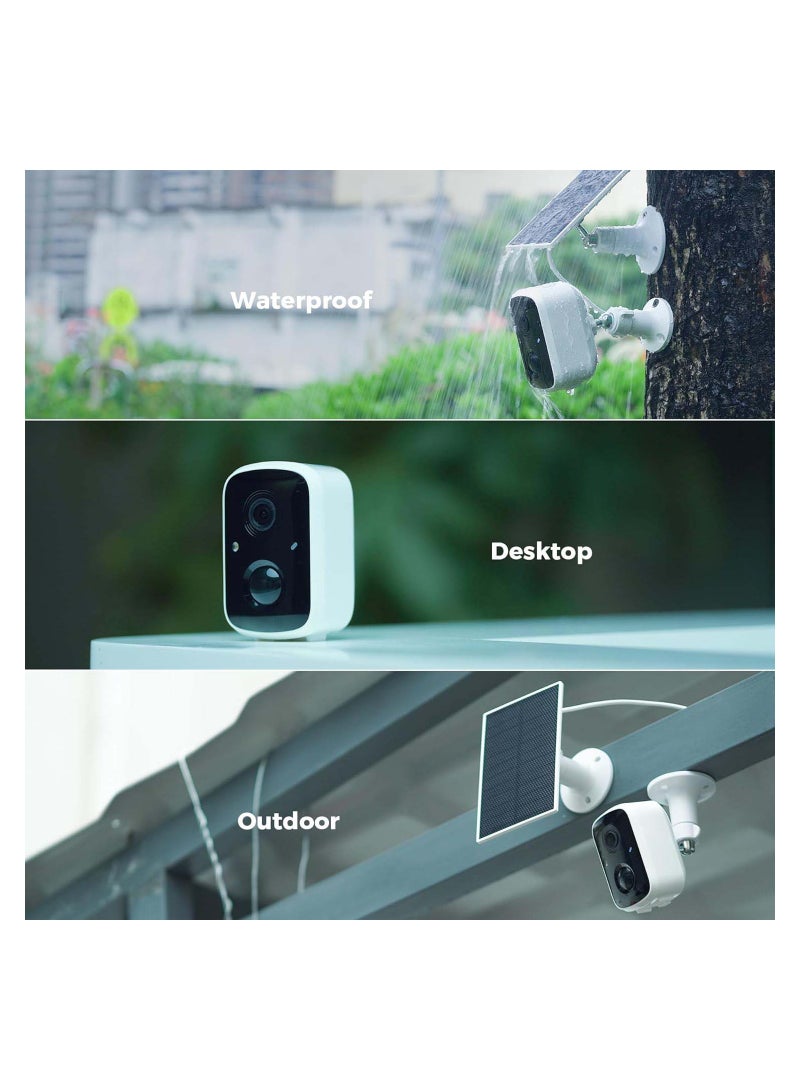 SYOSI Solar Security Cameras, Outdoor Camera Wireless, 2K 1080P Home Camera with Color Night Vision, PIR Human Detection, 2-Way Talk, IP66 Waterproof, 2.4G Wi-Fi Cameras for Outside/Indoor - Image 4