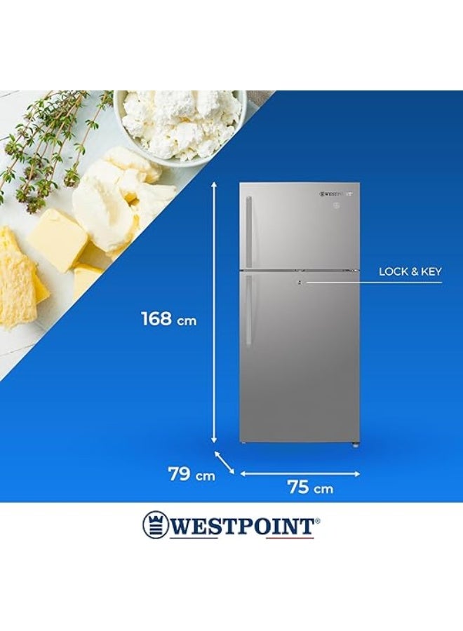 Westpoint 600 Liters Double Door Refrigerator With Inverter Compressor, Frost Free Technology, 2 Vegetable Drawers, Fresh Zone Compartment, Twister for Ice Cubes, WNN-6123EIV 600 L WNN-6123EIV silver - Image 2