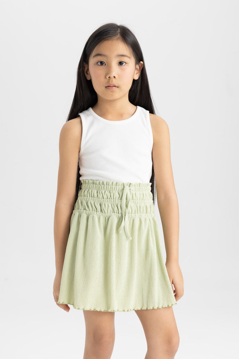 DeFacto Green Girl Girl Standard Fit Knitted Skirt Casual - Image 4