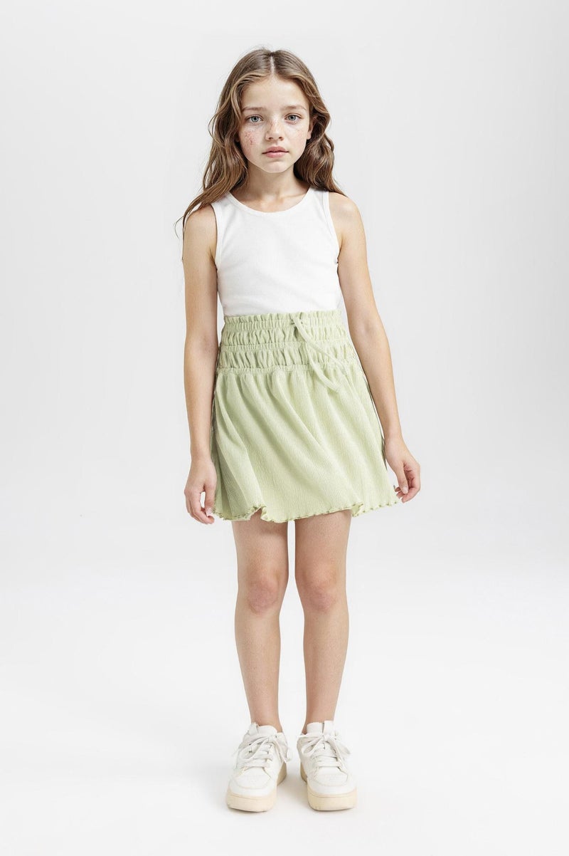 DeFacto Green Girl Girl Standard Fit Knitted Skirt Casual - Image 2