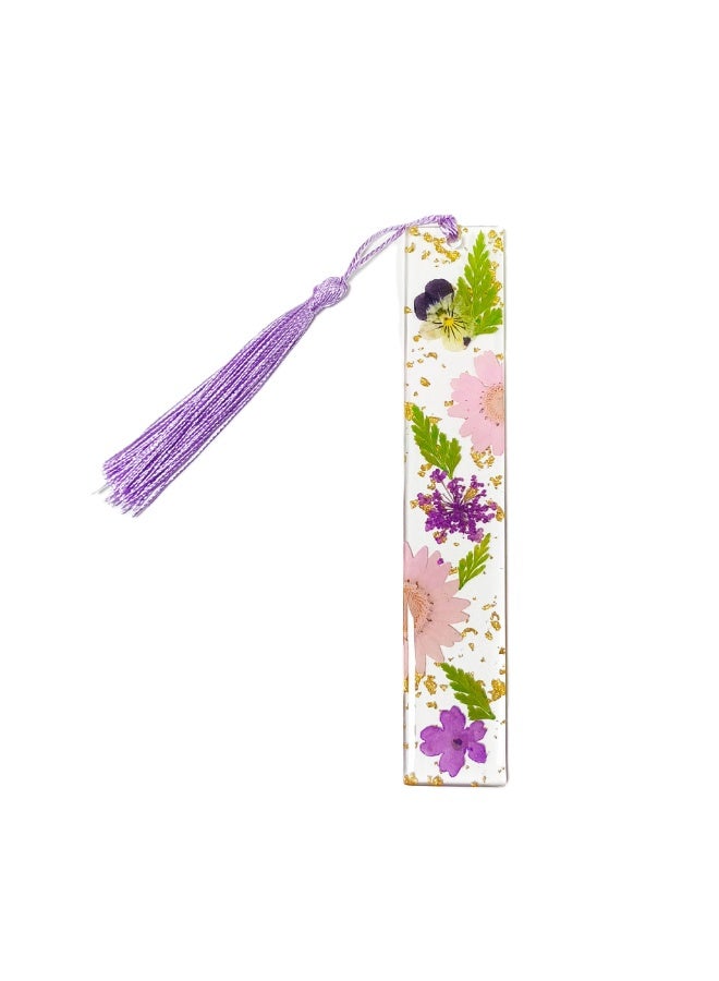 Bookmarks , 3PCS Bookmarks for Reading Women, Durable Handmade Dried Flower Resin Bookmarks with Tassels, Pretty and Increase Reading Interest - Image 3