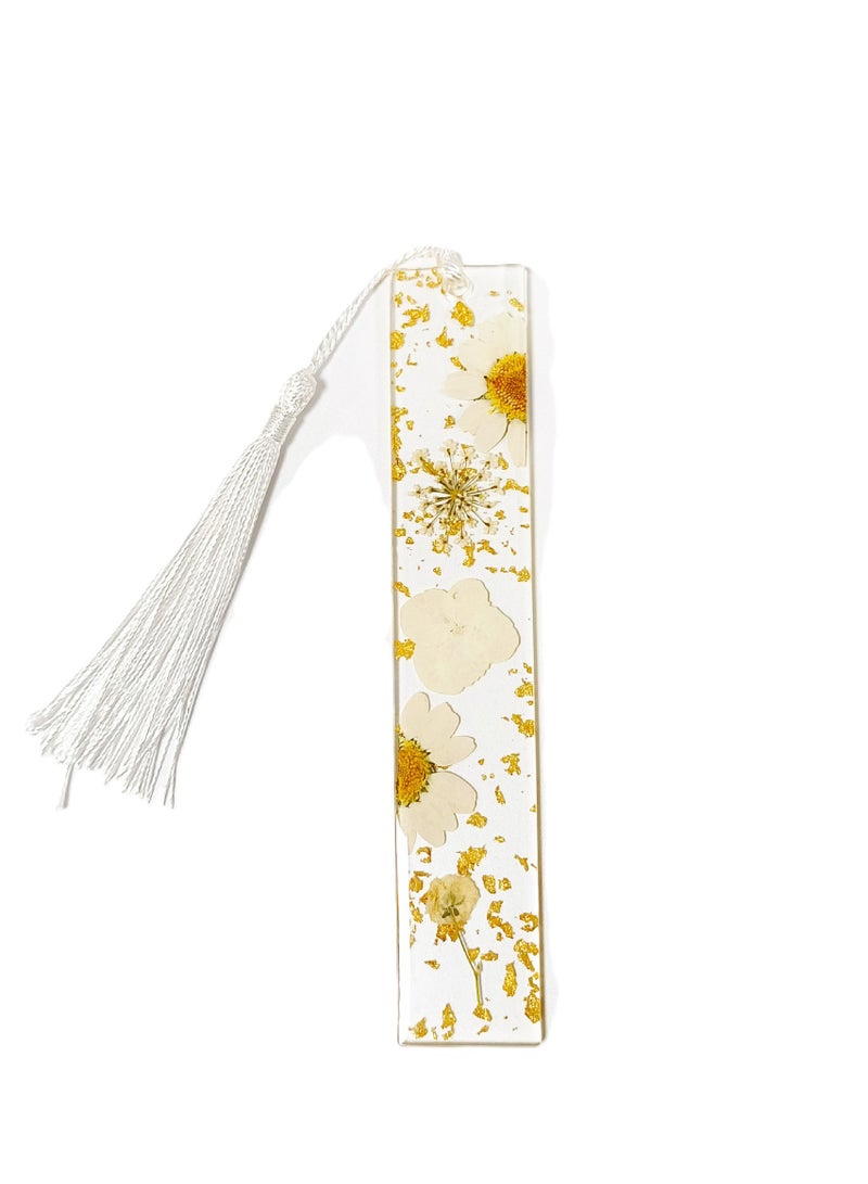 Bookmarks , 3PCS Bookmarks for Reading Women, Durable Handmade Dried Flower Resin Bookmarks with Tassels, Pretty and Increase Reading Interest - Image 2