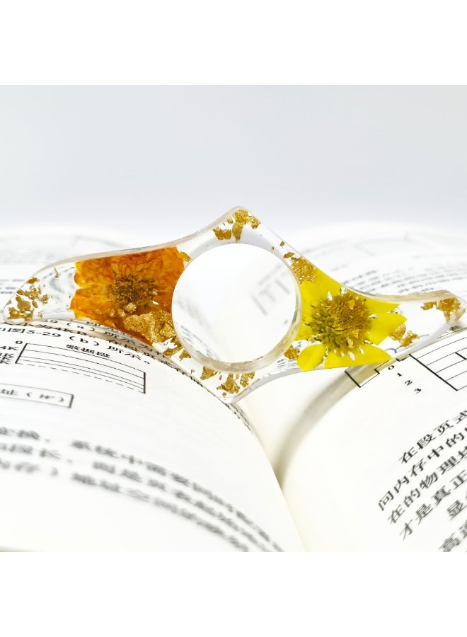 Bookmarks , 3PCS Bookmarks for Reading Women, Durable Handmade Dried Flower Resin Bookmarks with Tassels, Pretty and Increase Reading Interest - Image 4