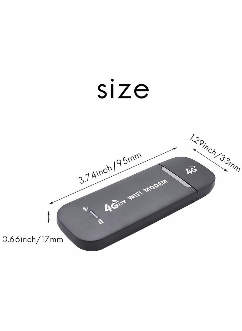 Generic - Portable USB Wifi Dongle, 4G USB Modem WiFi Router USB Dongle 150Mbps with SIM Card Slot Car Hotspot Pocket Mobile WiFi - Image 1