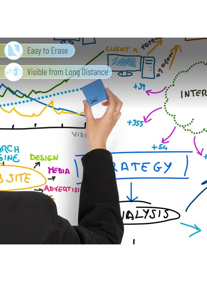 Mr. Pen - Dry Erase Markers, Low Odor Chisel Tip, 10 Pack, Vibrant Colors, White Board Markers Dry Erase, Chisel Tip Markers, Whiteboard Markers, Dry Erase Pens, Dry Erase Markers Chisel Tip - Image 5