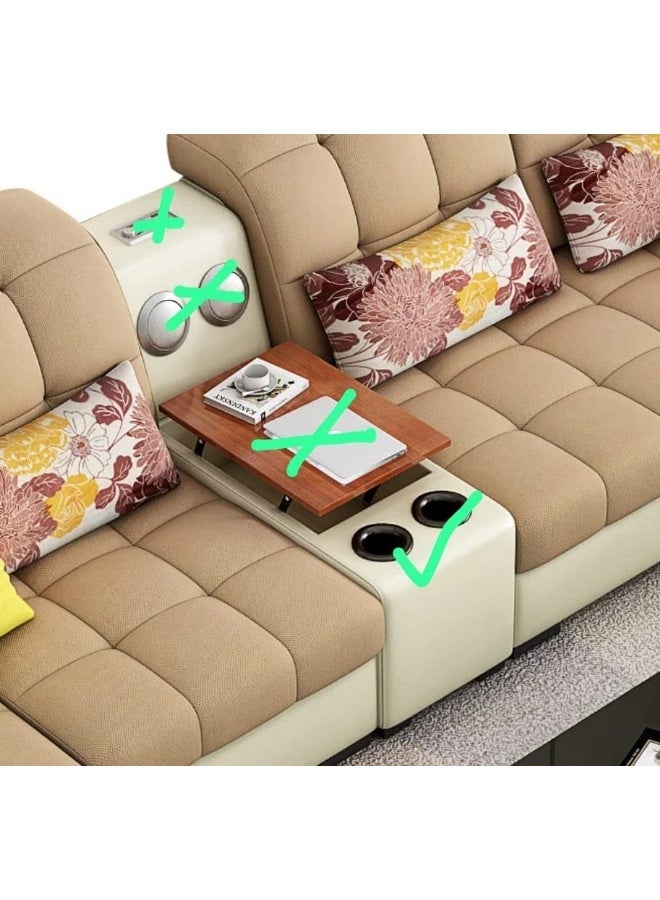 L-Shaped Modern Sectional Sofa Set - Black Center Table Not Included - Image 4