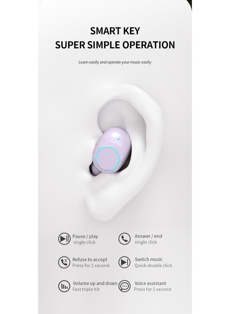 M13 Binaural True Wireless Stereo Mini In-ear Digital 5.2 Bluetooth Headset (Yellow) - Image 2