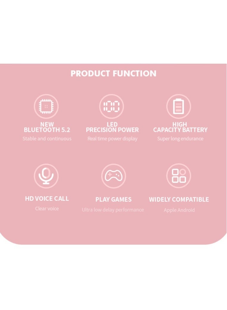 M13 Binaural True Wireless Stereo Mini In-ear Digital 5.2 Bluetooth Headset (Yellow) - Image 4