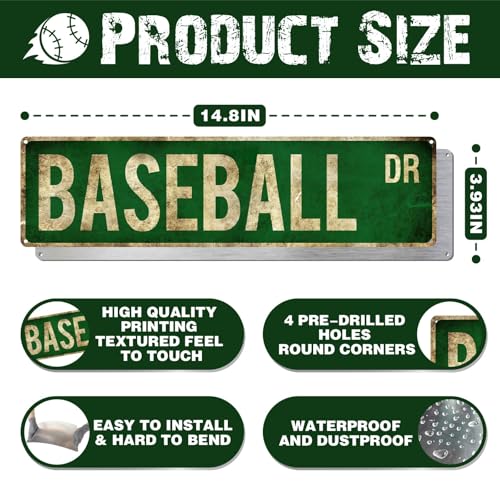 Rasonus Baseball Gifts for Boys 8-12 Accessories Room Decor Cool Stuff Sports Bedroom Posters Baseball Gear Wall Art Teen Boys Birthday Christmas Party Decorations - Image 2