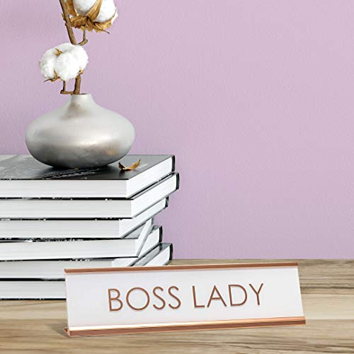 All Quality Boss Lady Rose Gold Novelty Desk Sign (2 x 8") - Image 3