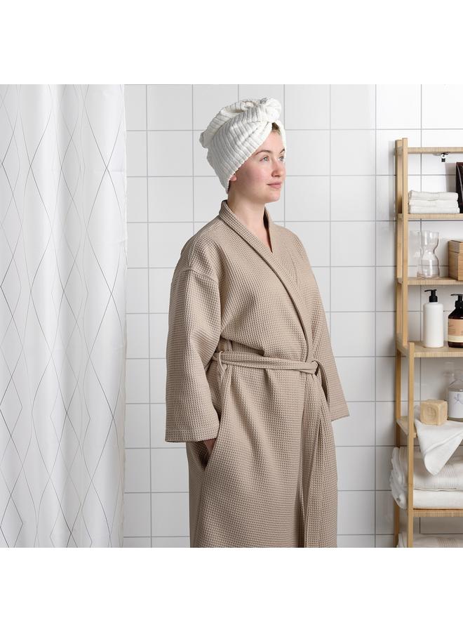 erorex Bath Robe, Beige, S/M - Image 4