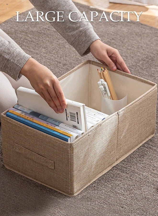 DUNISO 6pcs Wardrobe Clothes Organizer Foldable Closet Storage Organizer for Clothes Jeans Washable Closet Storage Boxes with Carrying Handles Cube Storage Bin for Home Bedroom Office - Image 3