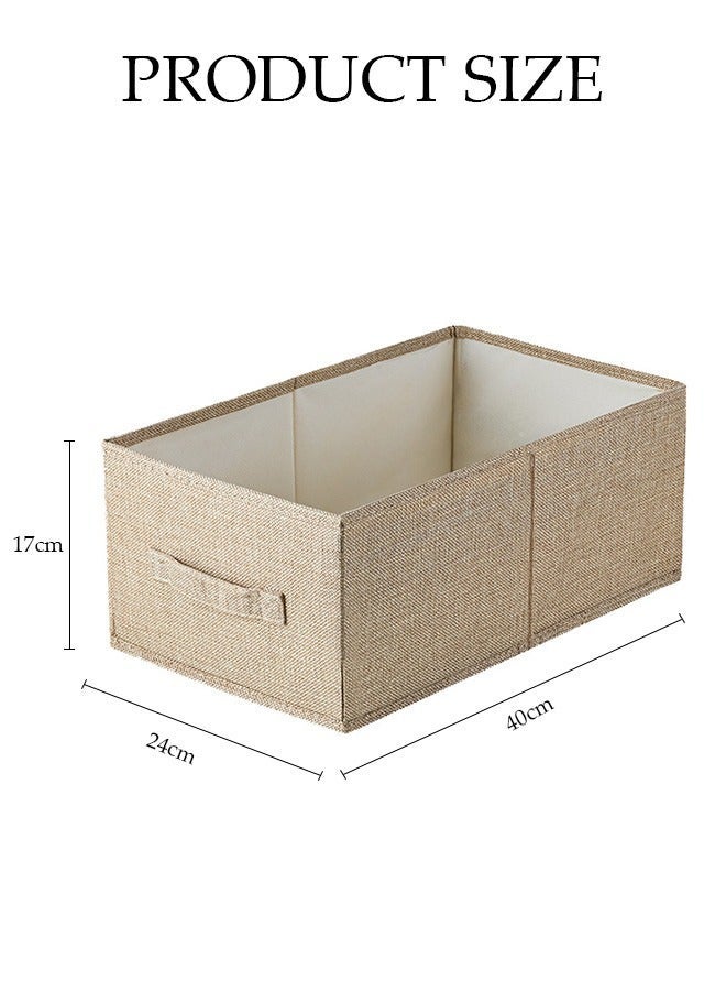 DUNISO 6pcs Wardrobe Clothes Organizer Foldable Closet Storage Organizer for Clothes Jeans Washable Closet Storage Boxes with Carrying Handles Cube Storage Bin for Home Bedroom Office - Image 4