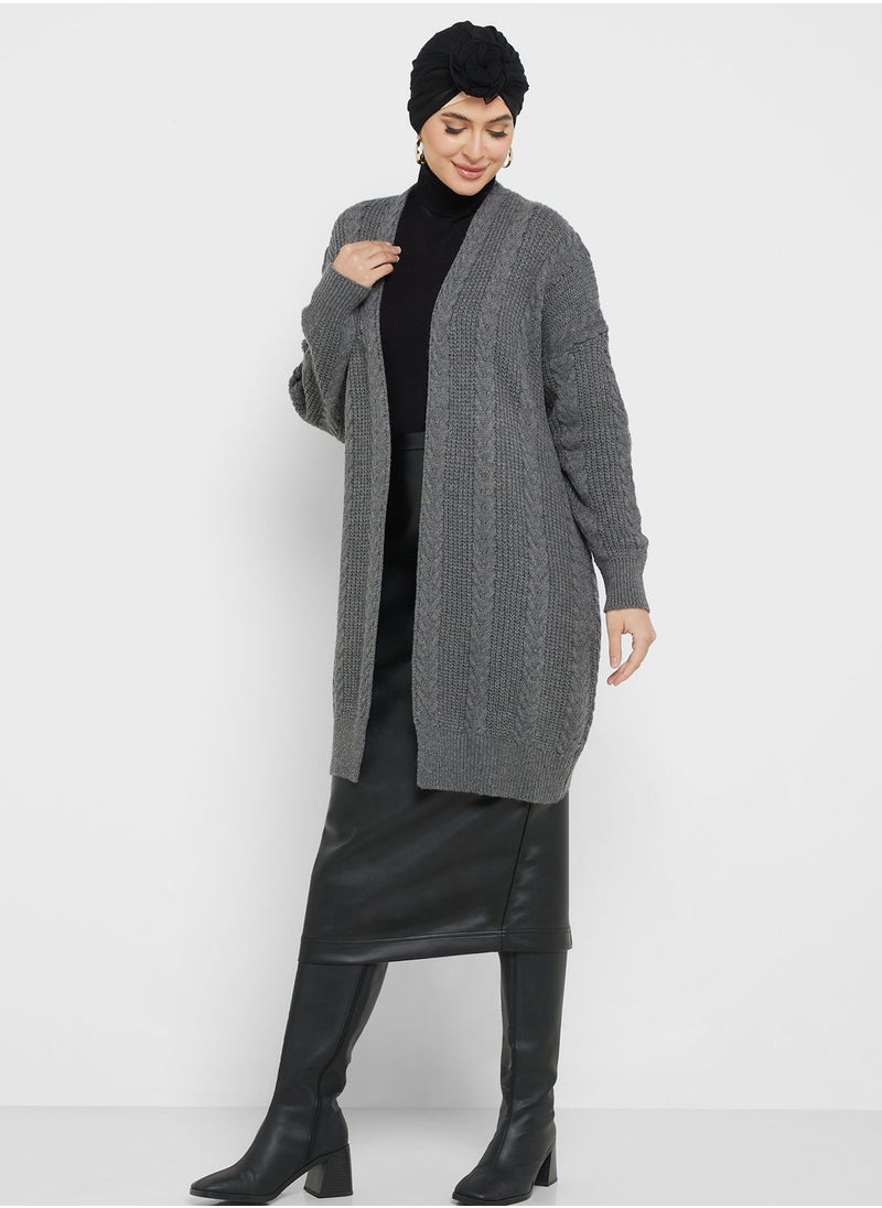 Khizana - Chunky Open Cardigan - Image 1