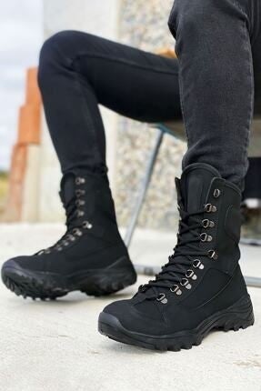 Big King Black Combat Boots for Men - Image 1