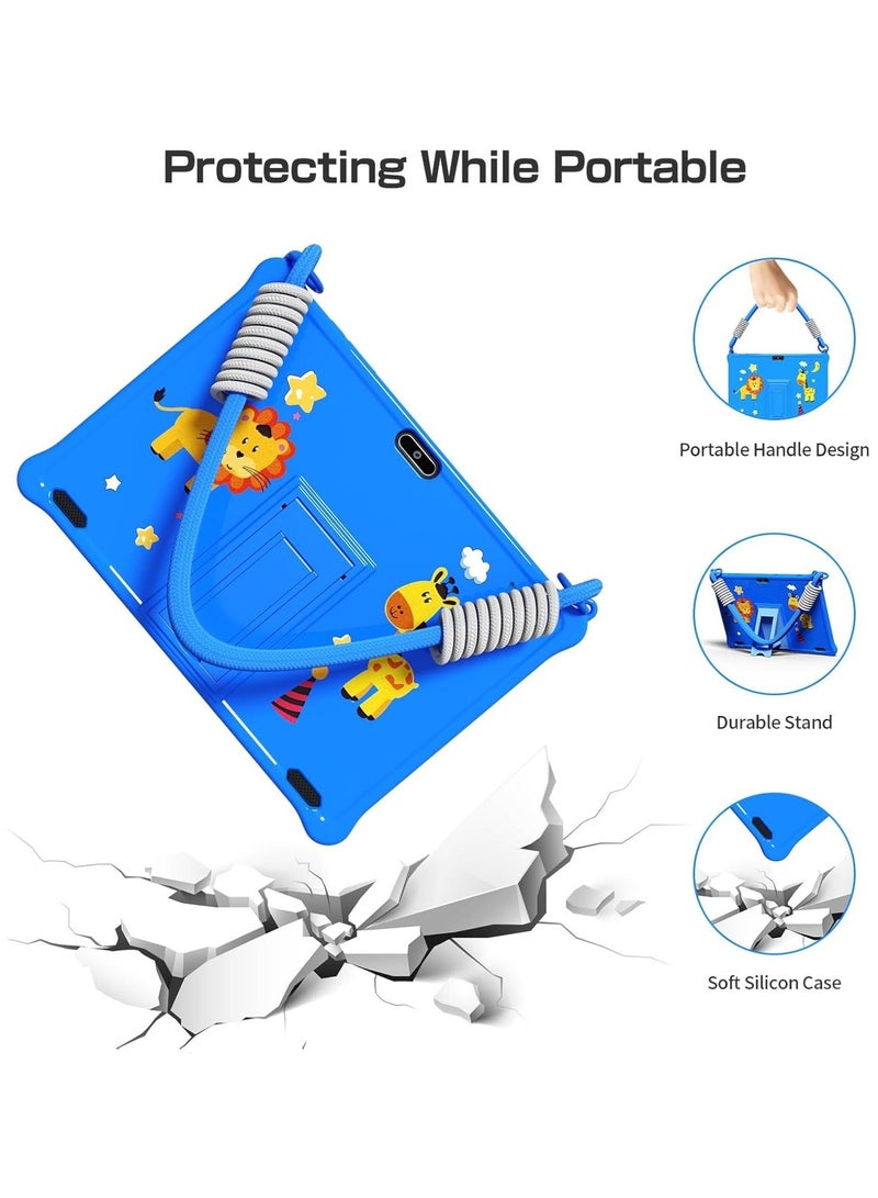 PRITOM 10 inch WiFi Kids Tablet, Android 13 Tablet for Kids, Toddler Tablet with Shockproof Case, Parental Control, 6000mAh, 2GB RAM, 64GB ROM, HD IPS Touch Screen, Dual Camera , Google Play, YouTube(Blue) - Image 2