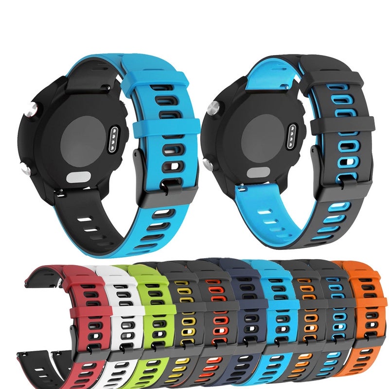 S-TOP For Garmin Venu 2 Plus 20mm Mixed-color Silicone Watch Band(White+Red) - Image 2