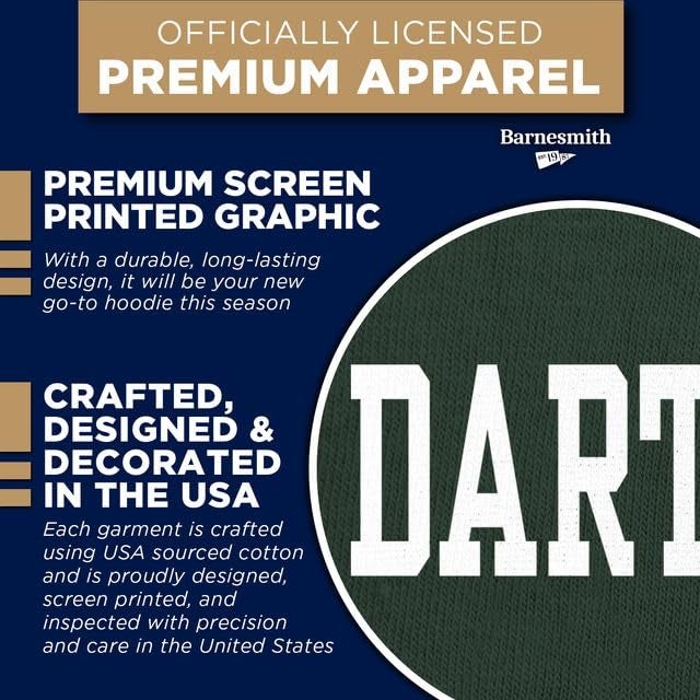 Ivysport Dartmouth College Hooded Sweatshirt, Classic, Hunter Green, Medium - Image 4