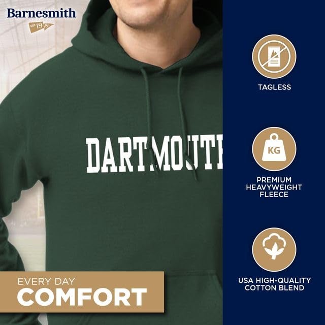 Ivysport Dartmouth College Hooded Sweatshirt, Classic, Hunter Green, Medium - Image 3